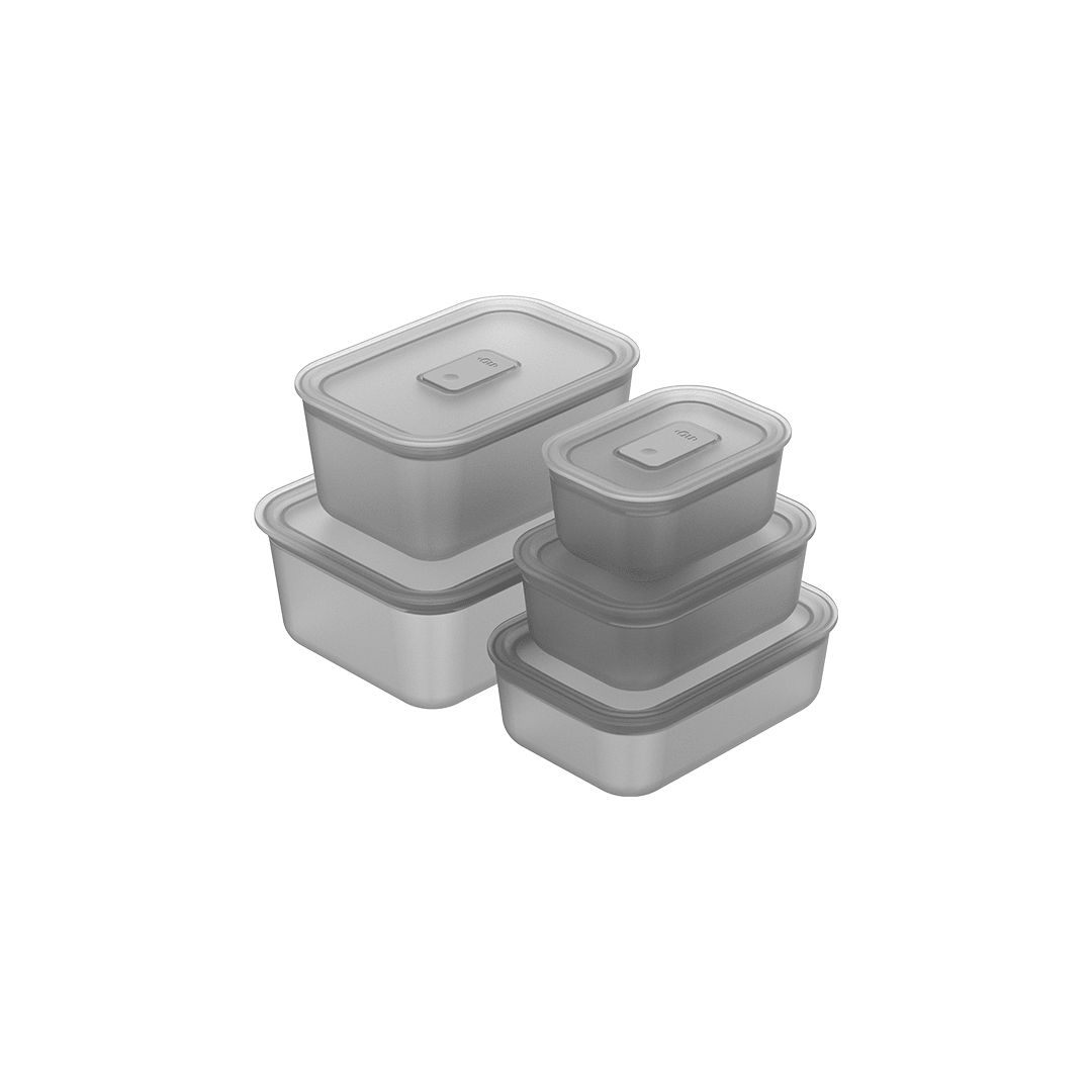Kit Potes Herméticos Para Marmita Ou 5 Peças Linha Move Lock - Ou