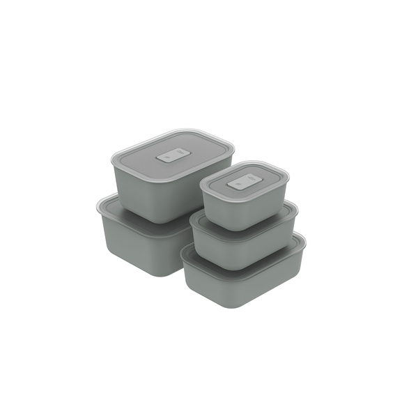 Kit Potes Herméticos Para Marmita Ou 5 Peças Linha Move Lock - Ou