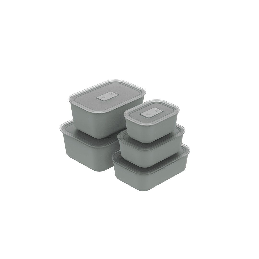 Kit Potes Herméticos Para Marmita Ou 5 Peças Linha Move Lock - Ou