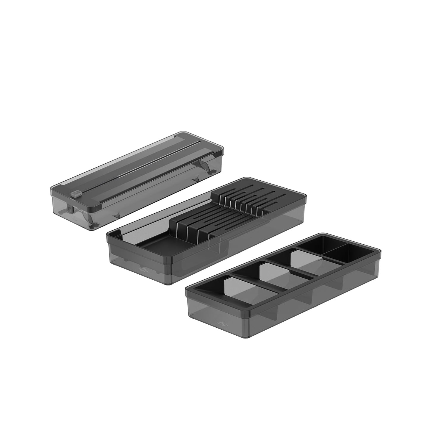 Kit organizador de gavetas Ou 3 peças Linha Clear