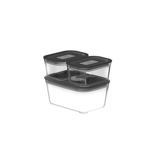 Kit de potes de vidro hermético Ou 1,2L e 370ml Linha Fresh Lock