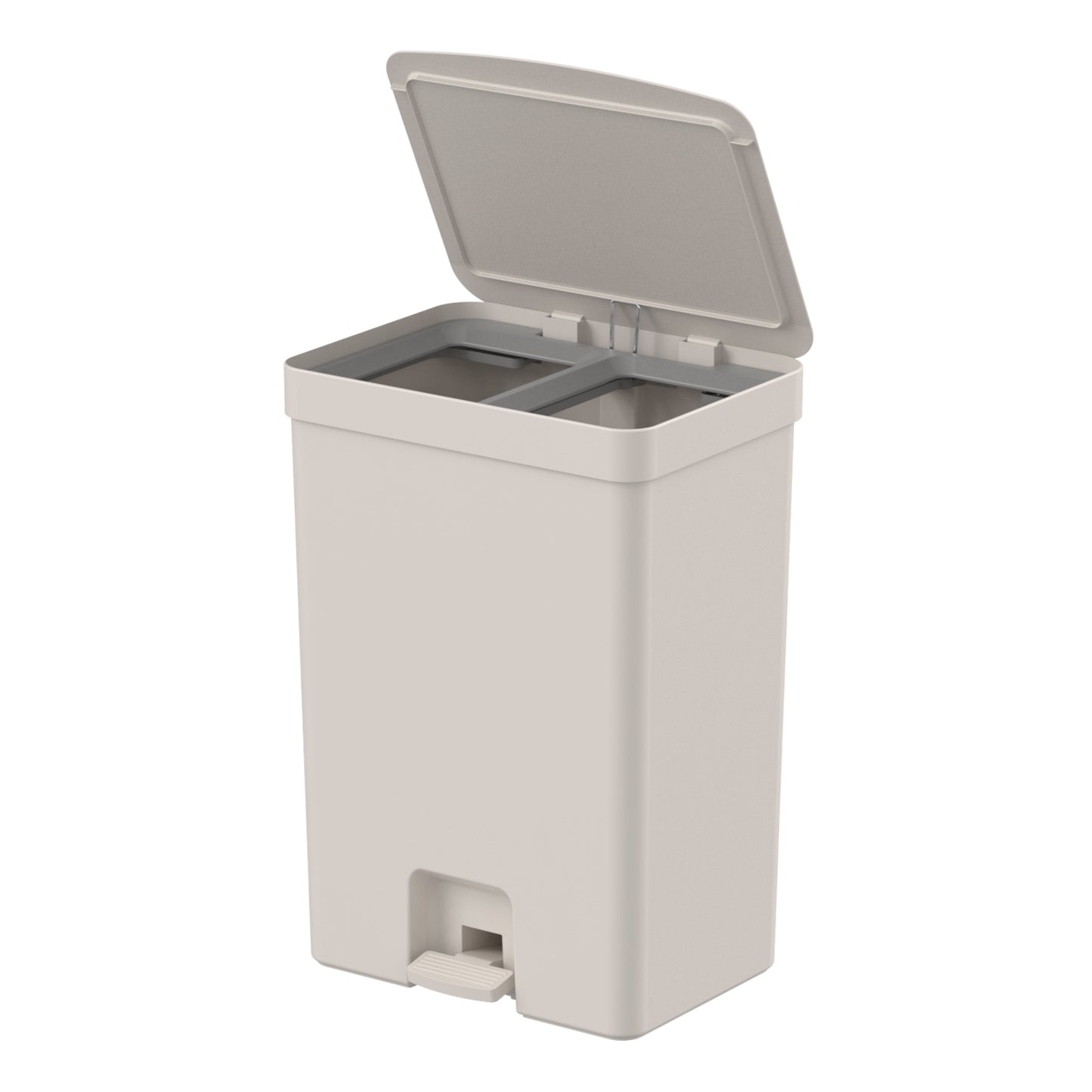 Lixeira com pedal com duplo compartimento Ou 30L Linha Trium - Ou