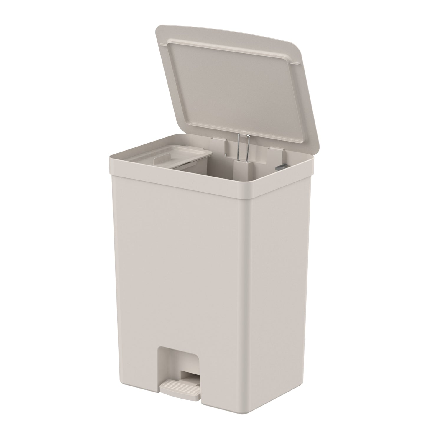 Lixeira com pedal Ou 46L + 4L Linha Trium - Ou