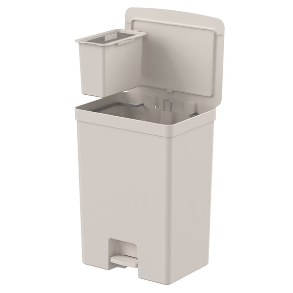 Lixeira com pedal Ou 46L + 4L Linha Trium - Ou