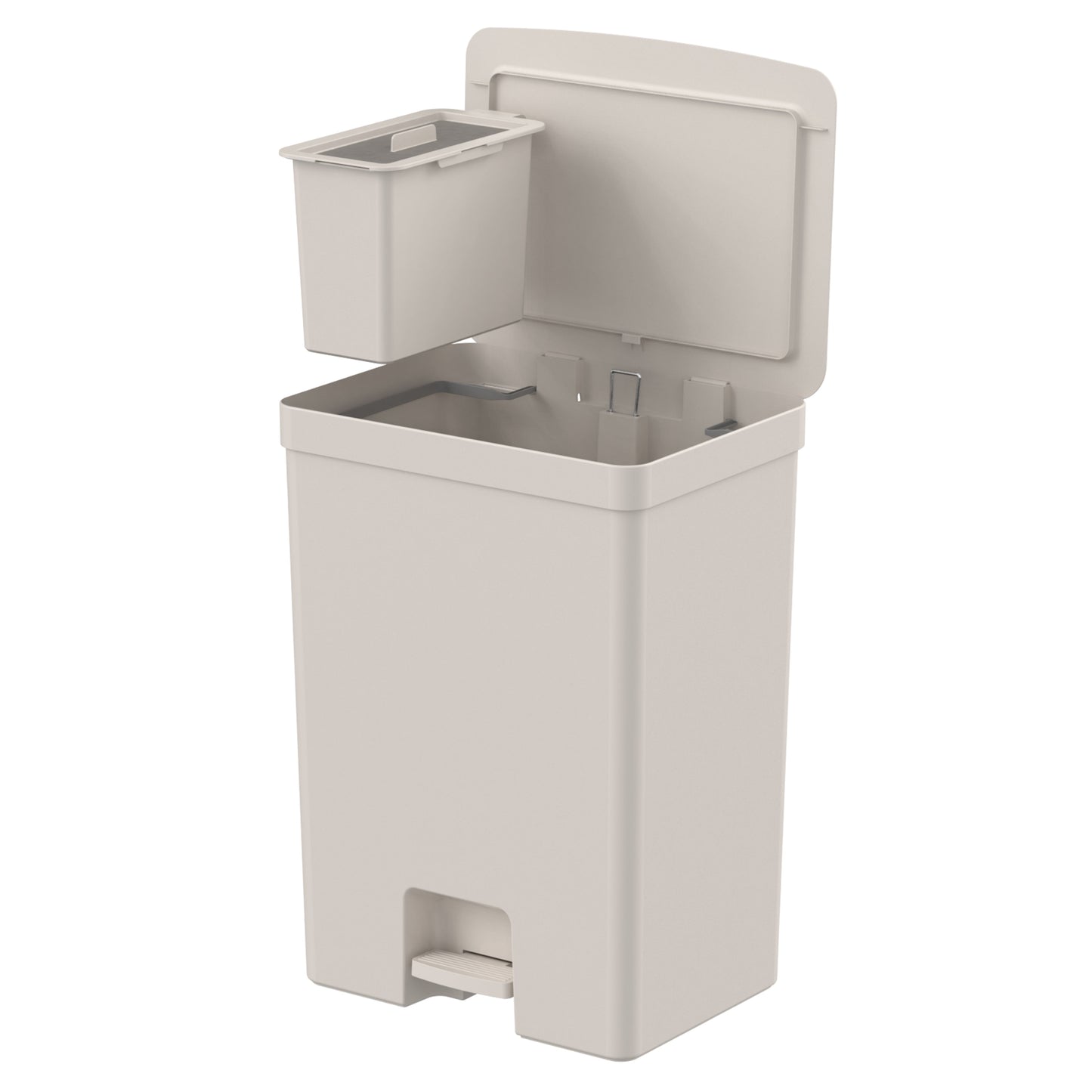 Lixeira com pedal Ou 46L + 4L Linha Trium - Ou