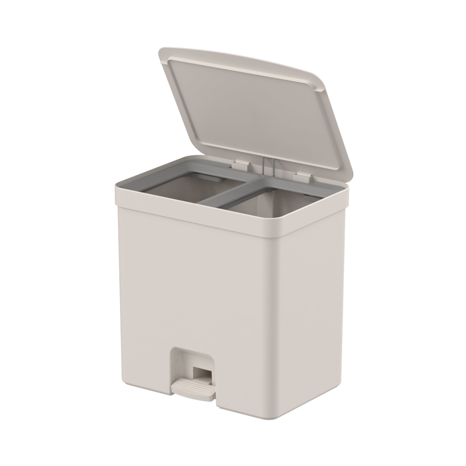 Lixeira de pedal com duplo compartimento Ou 20L Linha Trium - Ou