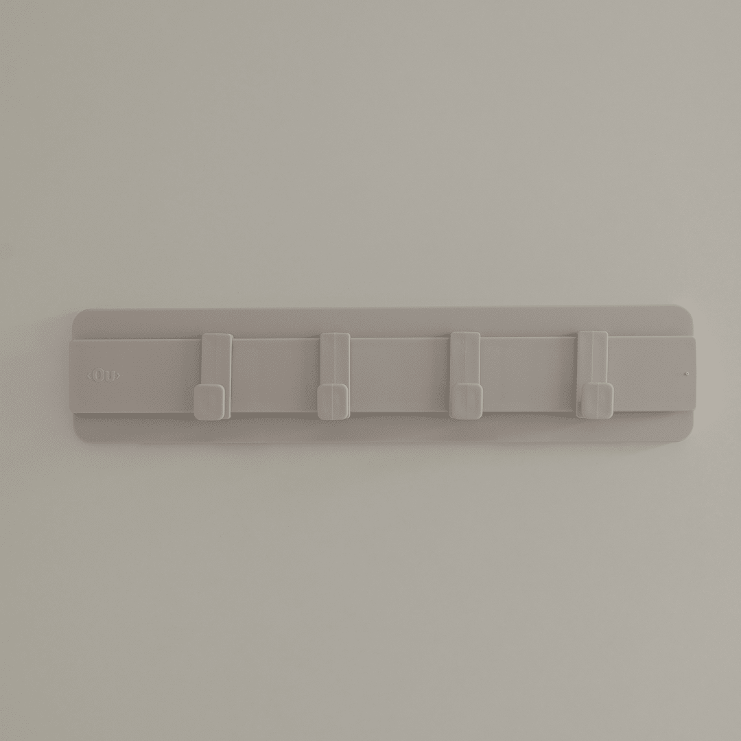 Organizador de Parede Multiuso Ou com 4 Ganchos Linha Flow - Ou