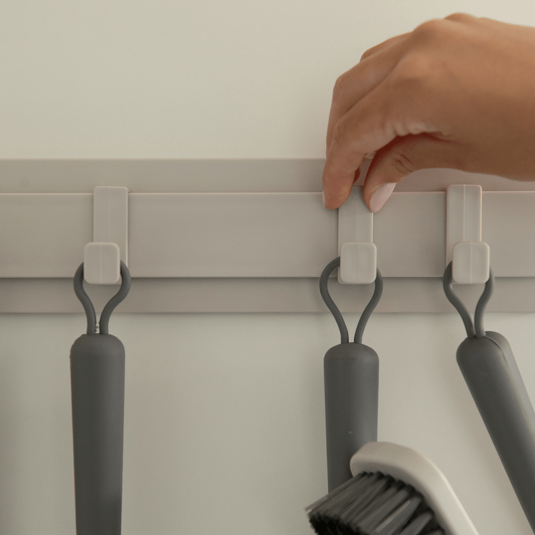 Organizador de Parede Multiuso Ou com 4 Ganchos Linha Flow - Ou