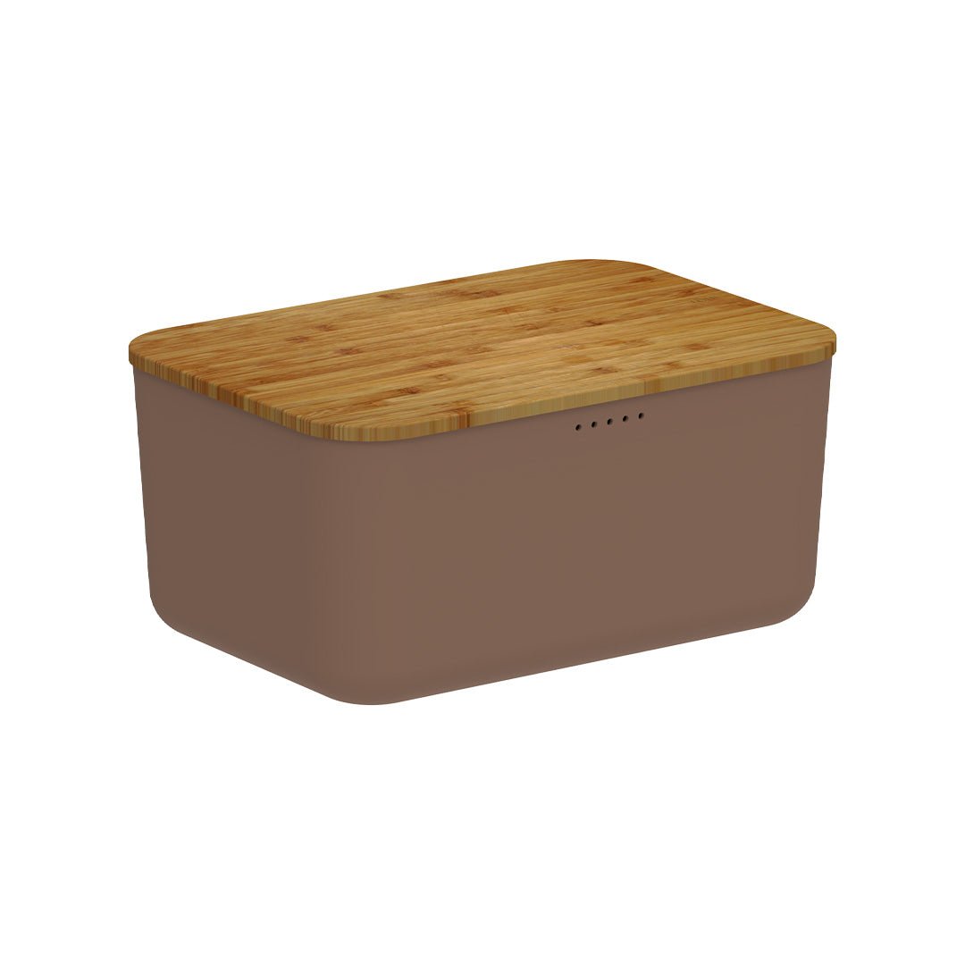 Porta Pão Ou com Tampa de Bambu Linha Lume - Ou