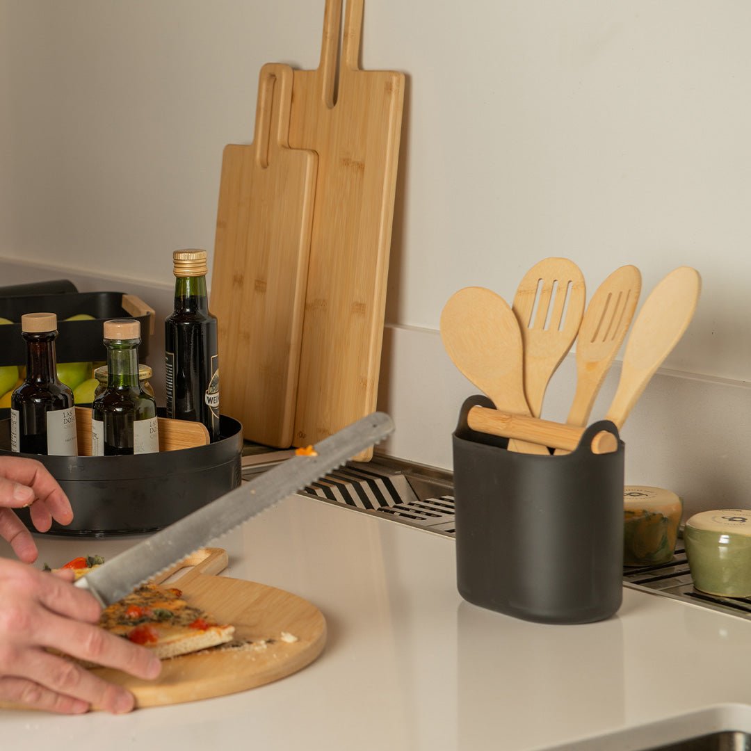 Porta Utensílios com Alça de Bambu Ou Linha Lume - Ou