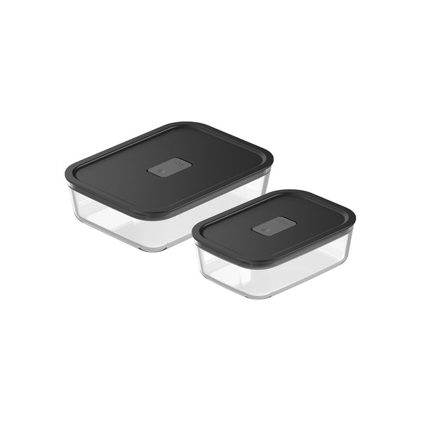 Kit de Potes de Vidro Herméticos Ou 2 Peças Linha Fresh Lock