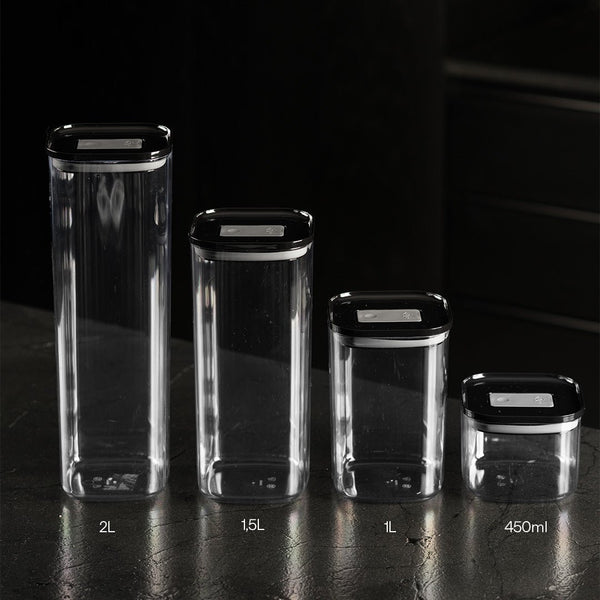 Pote Hermético Ou Quadrado 1L Linha Duo Lock - Ou