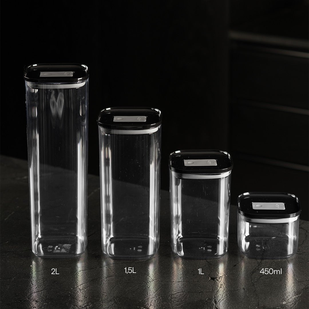 Pote Hermético Ou Quadrado 1L Linha Duo Lock - Ou