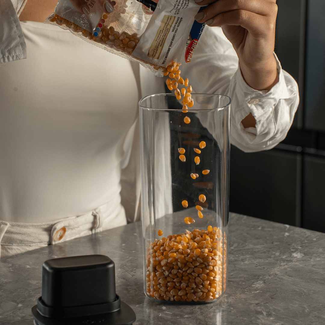 Pote Hermético Para Mantimentos com Medidor Ou Quadrado 1,5L Linha Drop - Ou